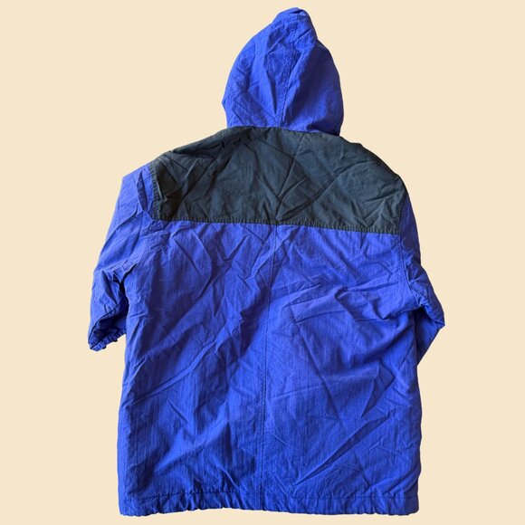 Old Navy Vintage Windbreaker Jacket Men’s Small Blue Black Hooded - Picture 6 of 6